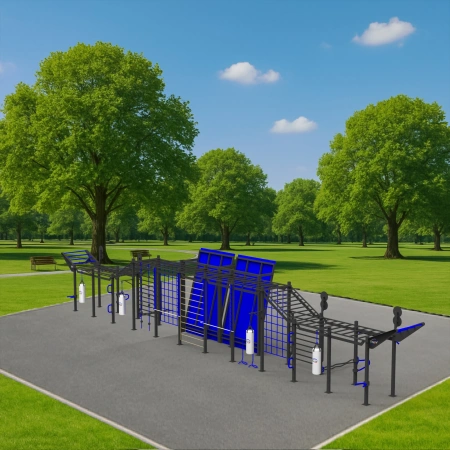 Structure de gymnastique suédoise de la course d’obstacles - CH38 | Extérieur - Utilisation