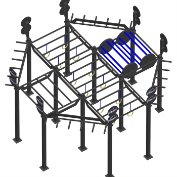Calisthenics Frame with Rings - CH40 | Professional - Full View