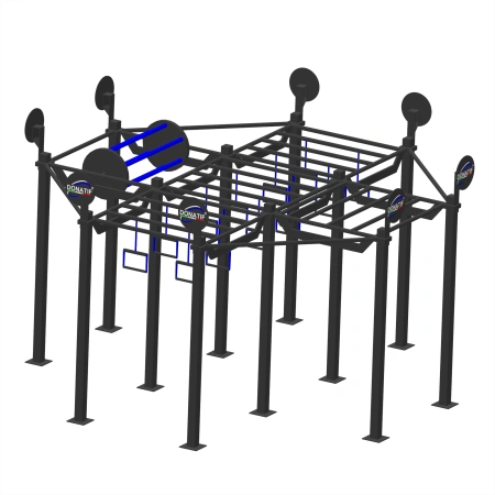 Estructura de calistenia octogonal - CH41 | Street Workout - Vista lateral