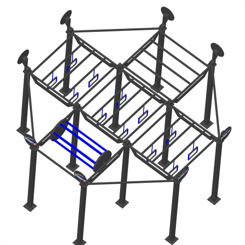 Estructura de calistenia octogonal - CH41 | Street Workout - Vista superior
