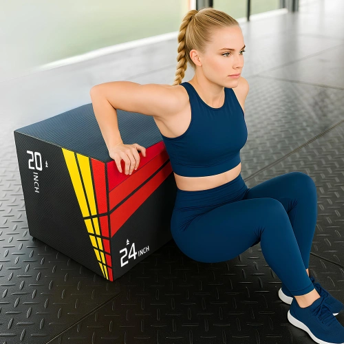 Les caractéristiques de notre 3-en-1 Soft Plyo Box Jump - PK1A | Professionnel - Exercice Visuel