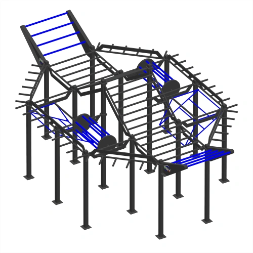 Structure de fitness fonctionnel de gymnastique suédoise - CH42 | Extérieur - Vue complète