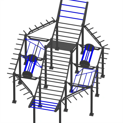 Structure de fitness fonctionnel de gymnastique suédoise - CH42 | Extérieur - Vue de dessus