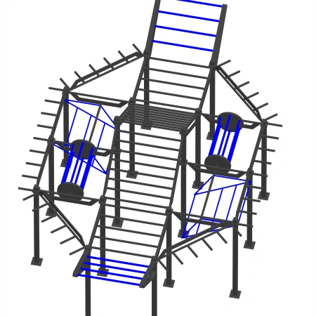 Structure de fitness fonctionnel de gymnastique suédoise - CH42 | Extérieur - Vue de dessus
