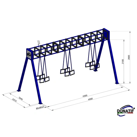 Struttura per Suspension Training - CH46 | Street Workout - Misure