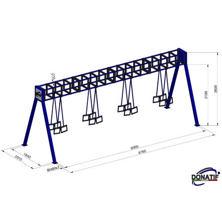 Struttura Calisthenics da Cross Training - CH47 | Outdoor - Misure