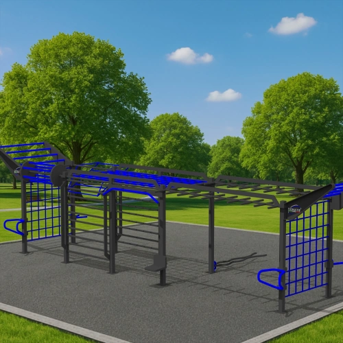 Calisthenics-Struktur mit mehreren Hindernissen - CH49 | Outdoor Park - Nutzung