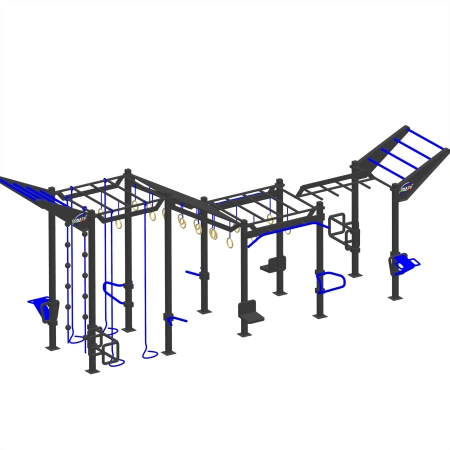 Struttura con Corda da Arrampicata - CH50 | Calisthenics - Visuale Laterale