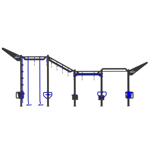 Struttura con Corda da Arrampicata - CH50 | Calisthenics - Visuale Frontale