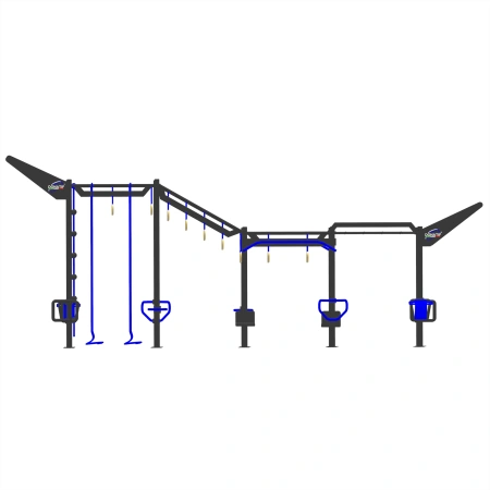 Estructura de cuerda de escalada - CH50 | Calistenia - Vista frontal