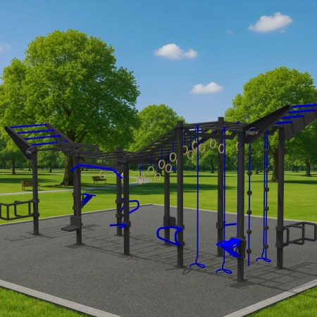 Struttura con Corda da Arrampicata - CH50 | Calisthenics - Visuale all'Aperto