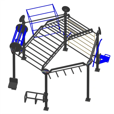 Struttura Calisthenics con Dip Station - CH52 | Outdoor - Visuale dall'Alto