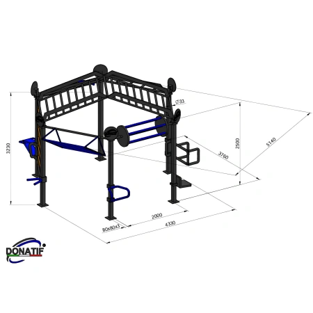 Struttura Calisthenics con Dip Station - CH52 | Outdoor - Misure