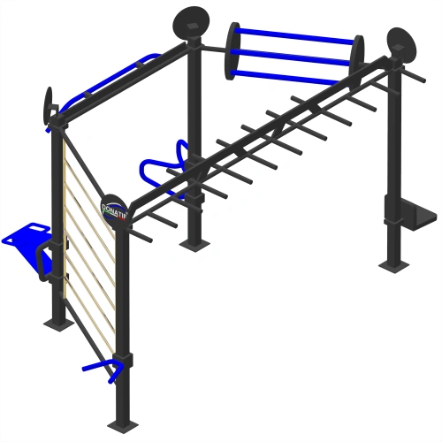 Structure avec escalier vertical - CH53 | Gymnastique suédoise - Vue latérale