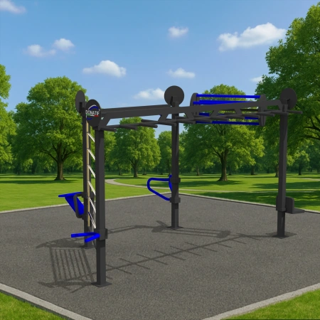 Struttura con Scala Verticale - CH53 | Calisthenics - Visuale all'Aperto