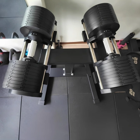 Soporte para mancuernas ajustables | Ahorro de espacio - Uso del gimnasio con vista completa