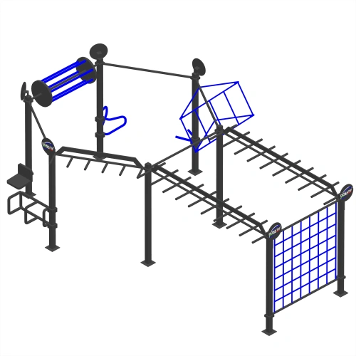 Struttura Calisthenics con Rullo - CH54 | Street Workout - Visuale Completa