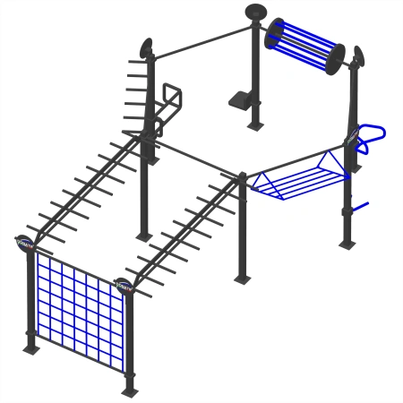 Calisthenics Gestell mit Rolle - CH54 | Street Workout - Vorderansicht