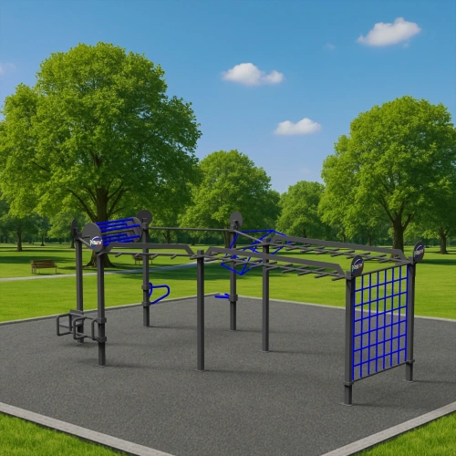 Calisthenics Gestell mit Rolle - CH54 | Street Workout - Außenansicht