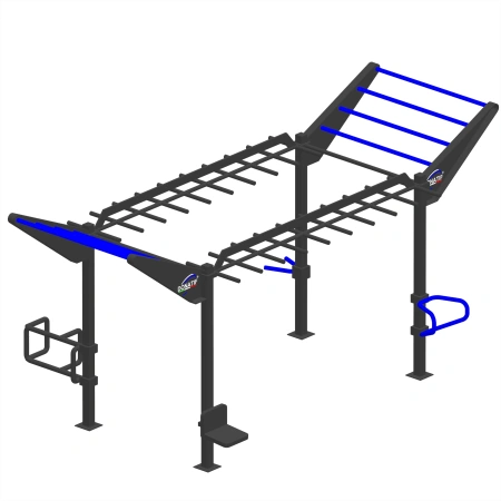 Struttura con Barre Orizzontali - CH55 | Parco Outdoor - Visuale Totale