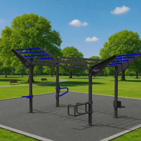 Struttura con Barre Orizzontali - CH55 | Parco Outdoor - Visuale all'Aperto