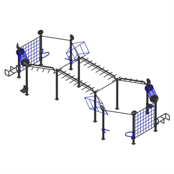 Calisthenics Structure with Multiple Scales - CH56 | Outdoor - Full View
