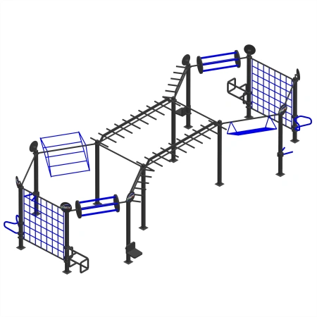Struttura Calisthenics con Scale Multiple - CH56 | Outdoor - Visuale Laterale
