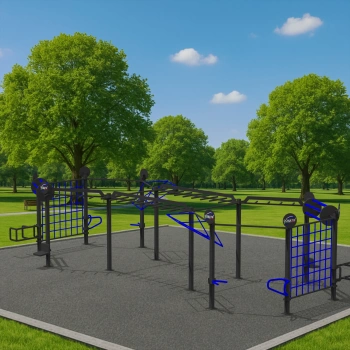 Calisthenics Structure with Multiple Scales - CH56 | Outdoor - Full View 2