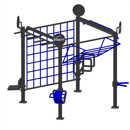 Estructura con barras de dominadas - CH57 | Calistenia - Vista frontal