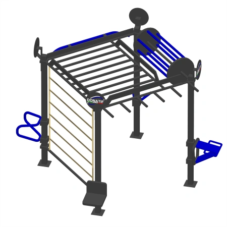 Struttura Calisthenics Multiutente - CH58 | Street Workout - Visuale Laterale