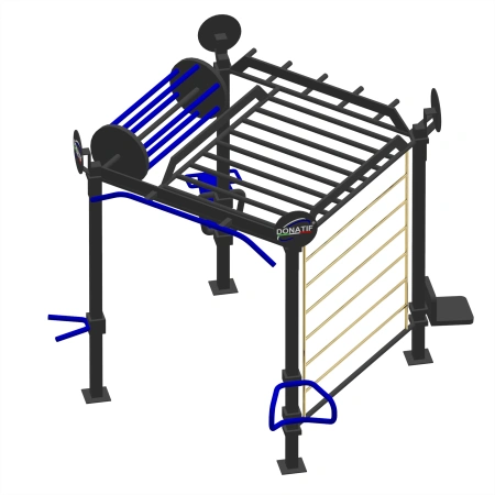 Structure de gymnastique suédoise multi-utilisateurs - CH58 | Street Workout - Vue d’ensemble