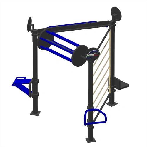 Estructura de calistenia triangular - CH59 | Street Workout - Vista completa