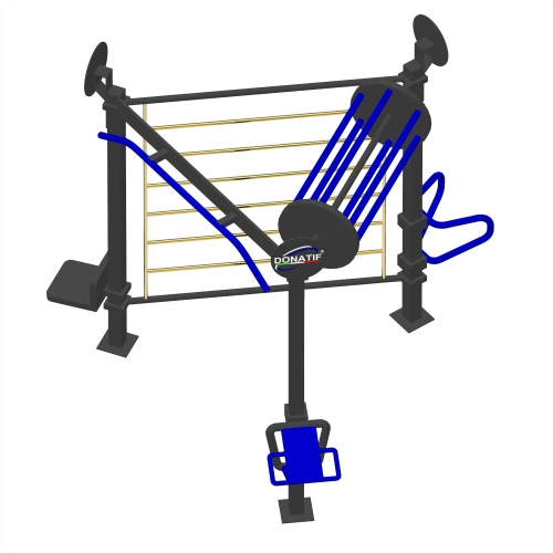 Estructura de calistenia triangular - CH59 | Street Workout - Vista lateral