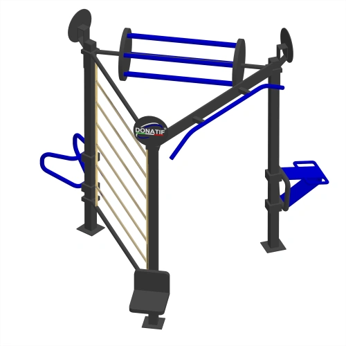 Estructura de calistenia triangular - CH59 | Street Workout - Vista frontal