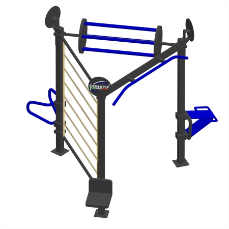 Estructura de calistenia triangular - CH59 | Street Workout - Vista frontal
