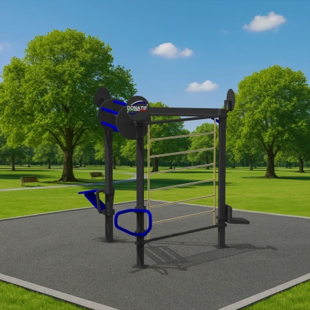 Struttura Calisthenics Triangolare - CH59 | Street Workout - Visuale all'Aperto