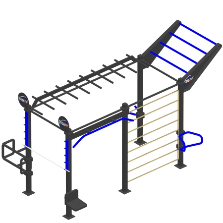 Structure avec supports d’haltères longs - CH60 | Parc extérieur - Vue totale