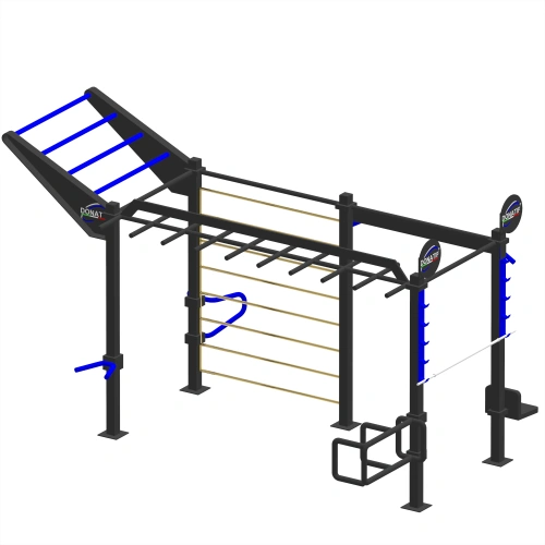 Structure avec supports d’haltères longs - CH60 | Parc extérieur - Vue complète