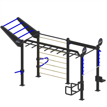 Structure avec supports d’haltères longs - CH60 | Parc extérieur - Vue complète
