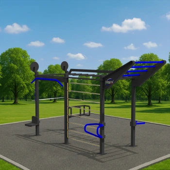 Structure with Barbell Supports - CH60 | Outdoor Park - Full View 2