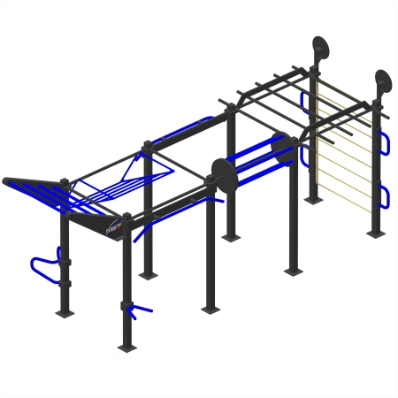 Structure de gymnastique suédoise pour l’entraînement à la préhension - CH61 | Extérieur - Vue latérale