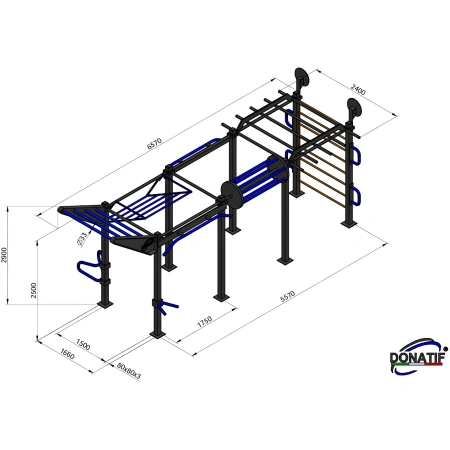 Struttura con Supporti per Bilanciere - CH60 | Street Workout