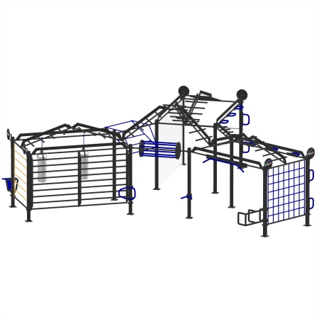 Structure avec mur d’escalade - CH62 | Gymnastique suédoise - Vue latérale