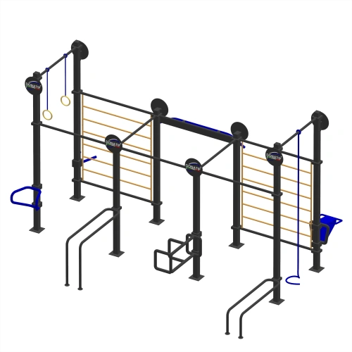 Struttura Outdoor in Acciaio Zincato - CH64 | Calisthenics - Visuale Completa