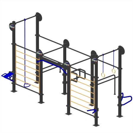 Außenstruktur aus verzinktem Stahl - CH64 | Calisthenics - Seitenansicht