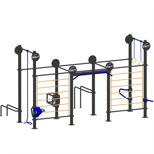 Außenstruktur aus verzinktem Stahl - CH64 | Calisthenics - Vorderansicht