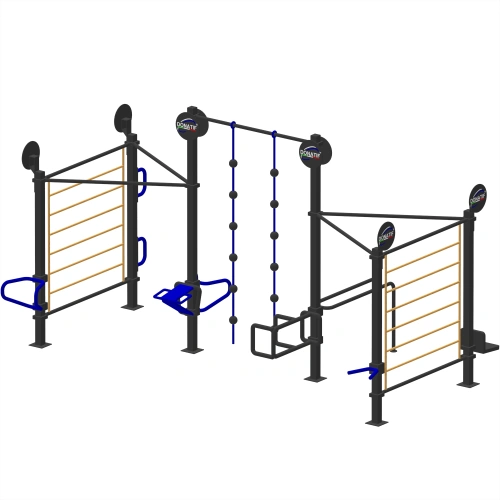 Struttura con Doppia Spalliera - CH65 | Street Workout - Visuale Laterale