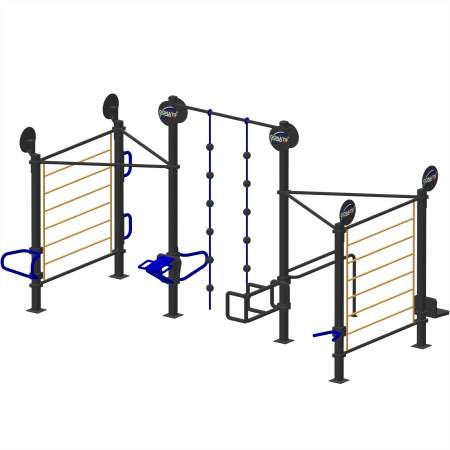 Estructura de respaldo doble - CH65 | Street Workout - Vista lateral