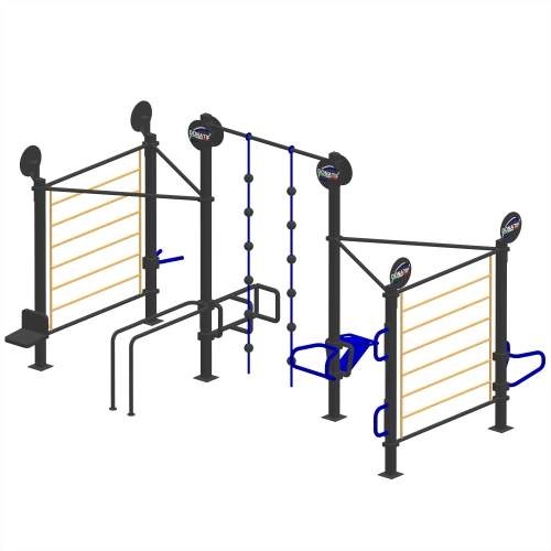 Estructura de respaldo doble - CH65 | Street Workout - Vista completa