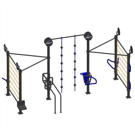 Estructura de respaldo doble - CH65 | Street Workout - Vista frontal